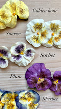 Load image into Gallery viewer, Rice paper Pansy Flower- bundle of 6