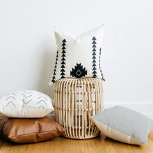 Load image into Gallery viewer, Throw Pillow Set of 4, Faux leather and cotton accent pillows