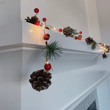 Load image into Gallery viewer, Holiday Garland with LED lights- Battery operated