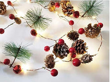 Load image into Gallery viewer, Holiday Garland with LED lights- Battery operated