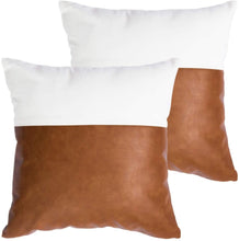 Load image into Gallery viewer, Vegan Leather Pillow Cover