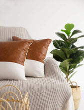 Load image into Gallery viewer, Vegan Leather Pillow Cover