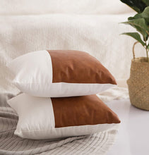 Load image into Gallery viewer, Vegan Leather Pillow Cover