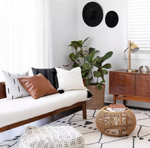 Load image into Gallery viewer, Throw Pillow Set of 4, 18x18 inch/ 20x20 inch faux leather pillow cover