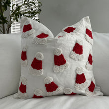 Load image into Gallery viewer, Tufted Santa Pillow Cover, 20x20 inch

